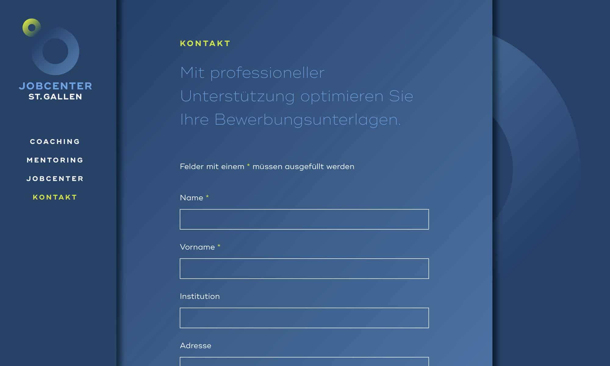 marke17 Jobcenter St.Gallen Website