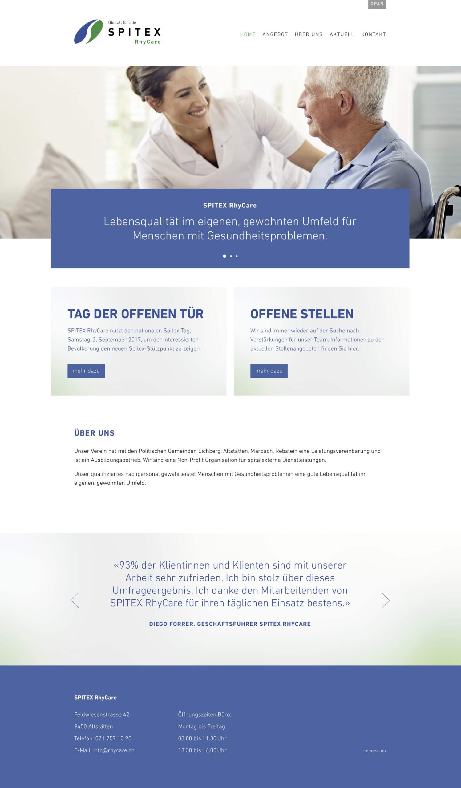 marke17 Spitex RhyCare Website