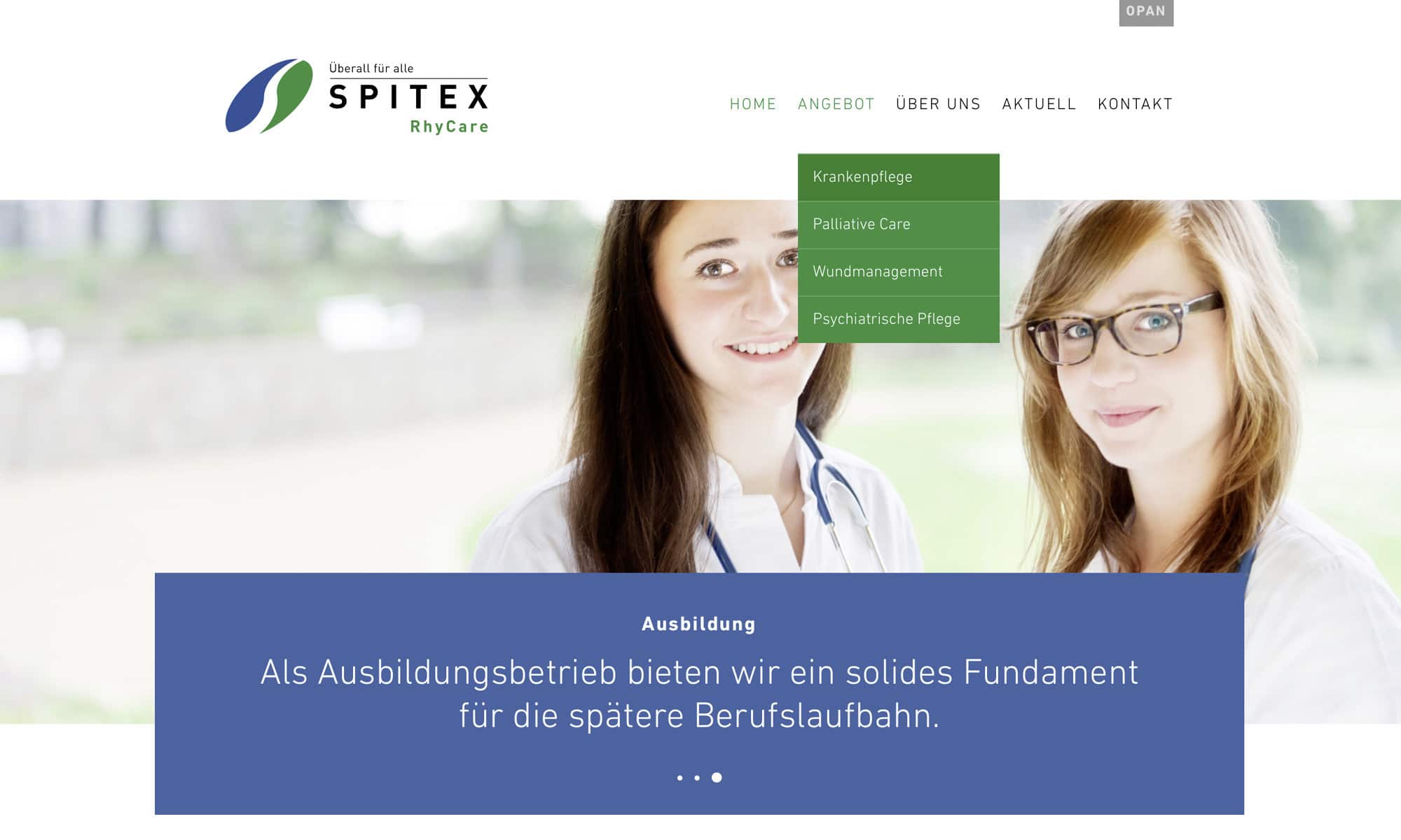 marke17 Spitex RhyCare Website